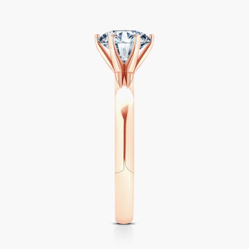 Pierścionek zaręczynowy SAVICKI: różowe złoto, diament